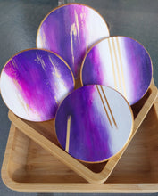 Load image into Gallery viewer, Round Coasters - Purple