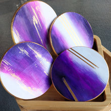 Load image into Gallery viewer, Round Coasters - Purple