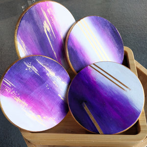 Round Coasters - Purple