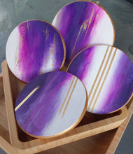 Load image into Gallery viewer, Round Coasters - Purple