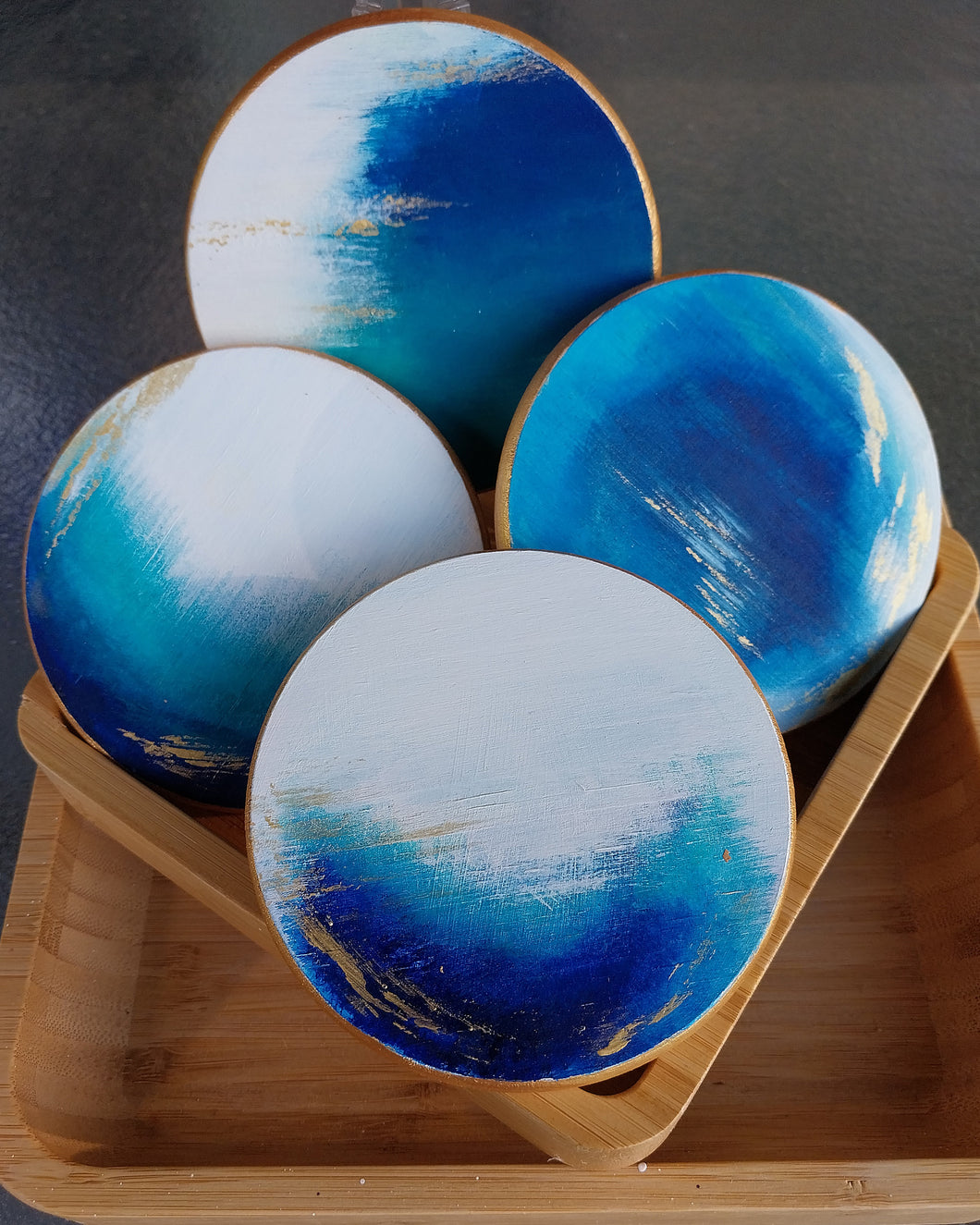 Round Coasters - Blue